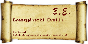Brestyánszki Evelin névjegykártya